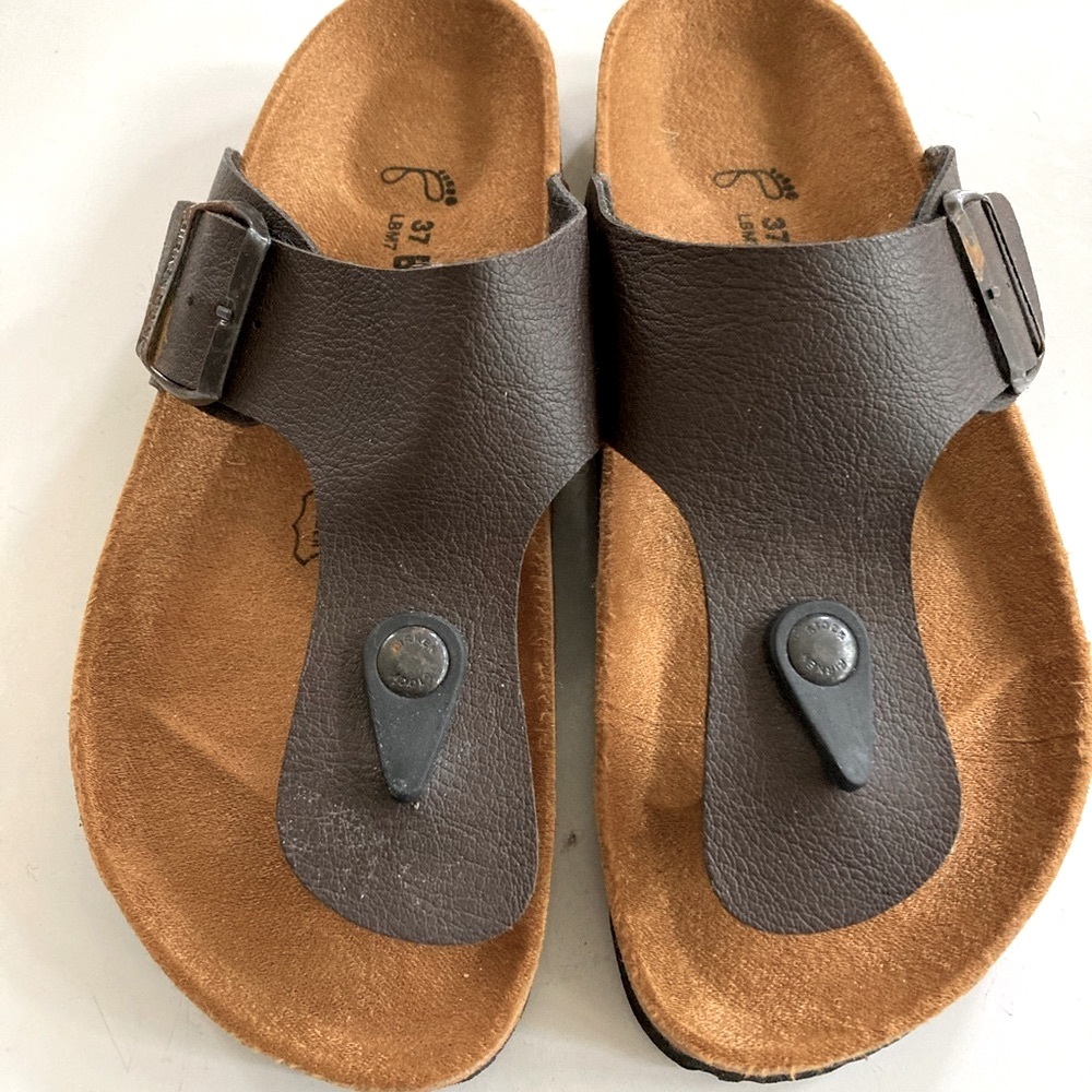 Birkenstock Brown Leather Sandal Size 37/7.5